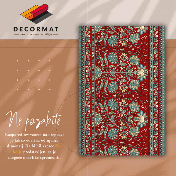 Vinylová rohož pro domácnost Paisley květiny