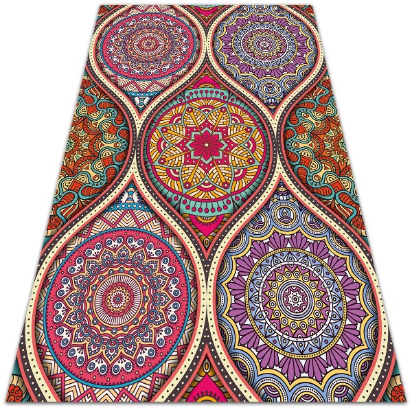 Módní univerzální vinylový koberec Barevné mandala