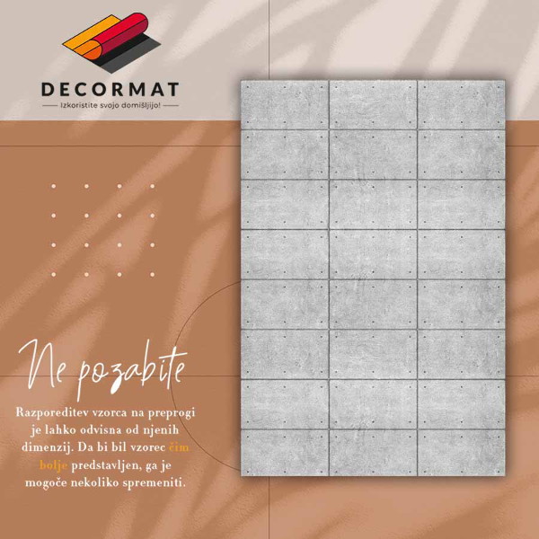Vinylový koberec pro domácnost Betonové dlažební kostky