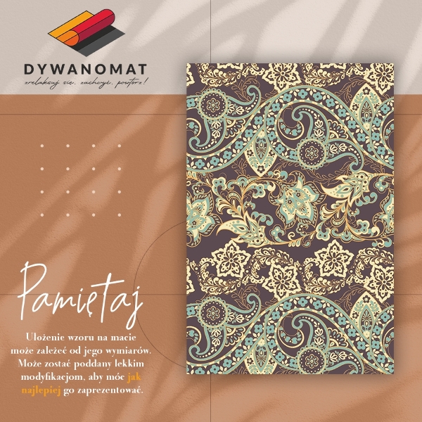Vinylový koberec Paisley asijský styl