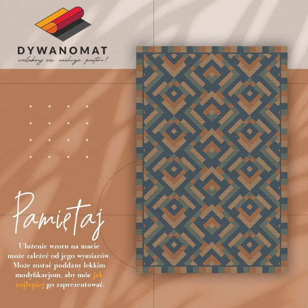 Vinylový koberec pro domácnost Aztec geometrie