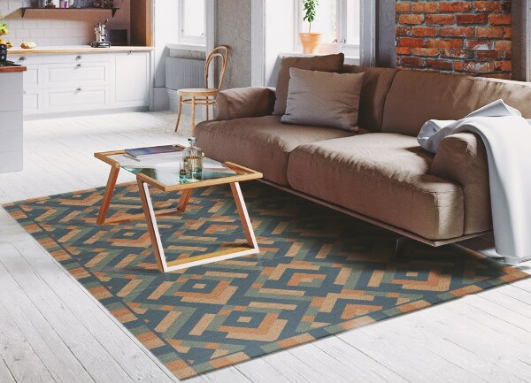 Vinylový koberec pro domácnost Aztec geometrie