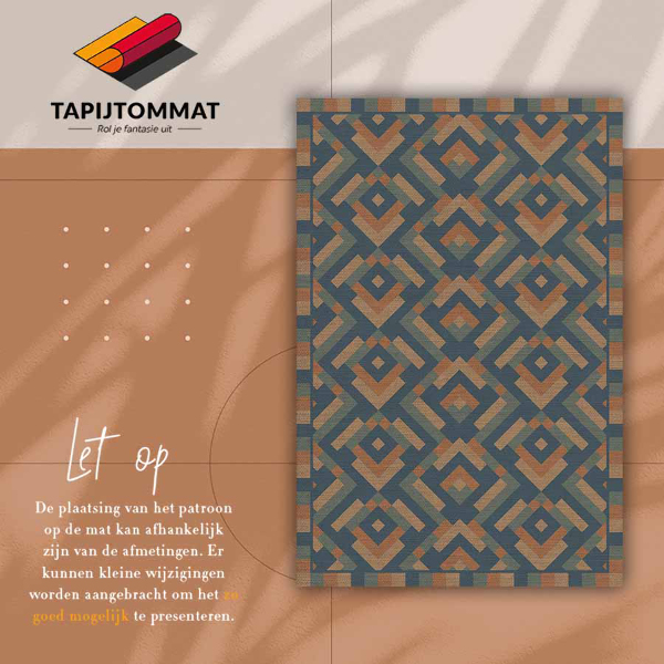 Vinylový koberec pro domácnost Aztec geometrie
