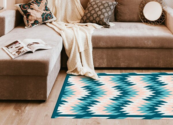 Módní vinylový koberec Geometrické herringbone