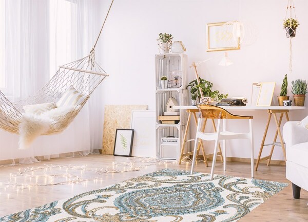 Vinylový koberec pro domácnost Orientální květiny