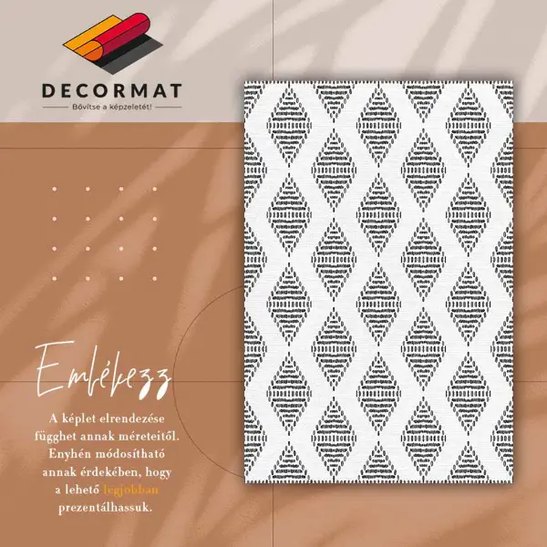 Módní vinylový koberec Geometrické diamanty