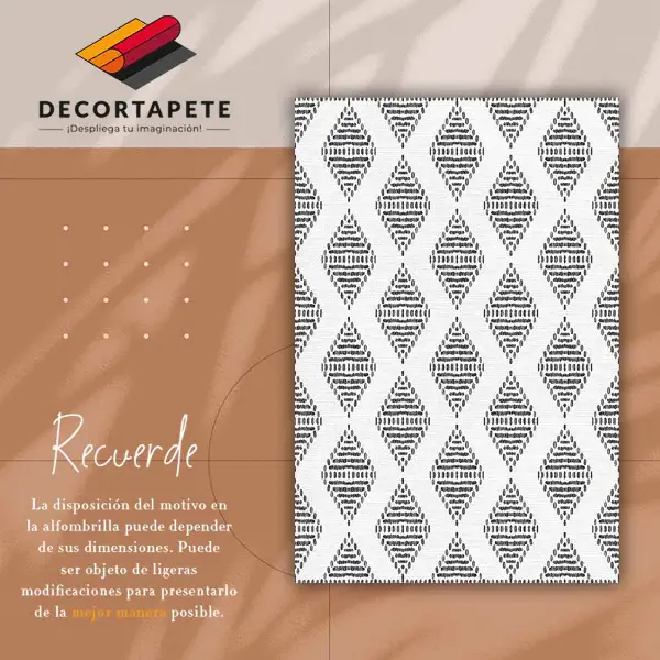 Módní vinylový koberec Geometrické diamanty