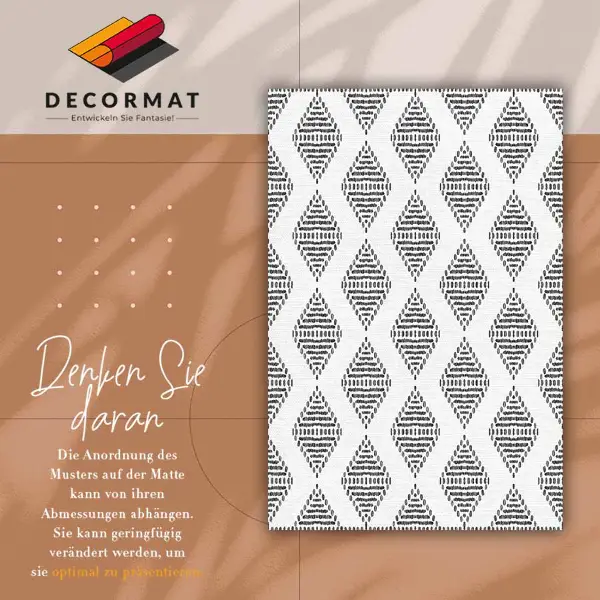 Módní vinylový koberec Geometrické diamanty