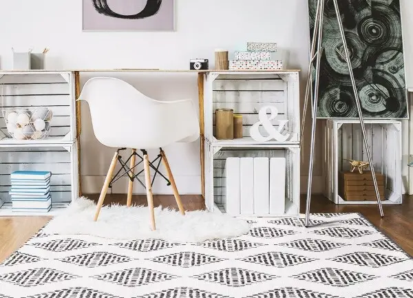 Módní vinylový koberec Geometrické diamanty