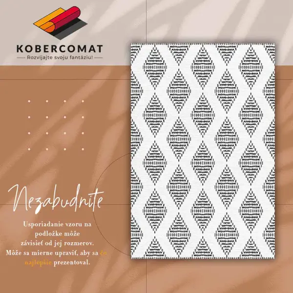 Módní vinylový koberec Geometrické diamanty