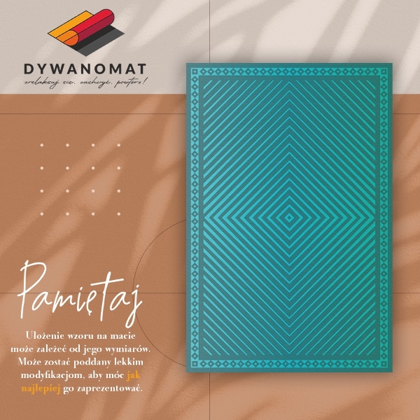 Módní vinylový koberec Geometrické diamanty
