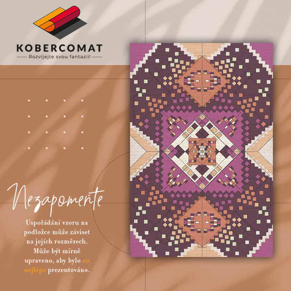 Módní vinylový koberec Geometrické diamanty