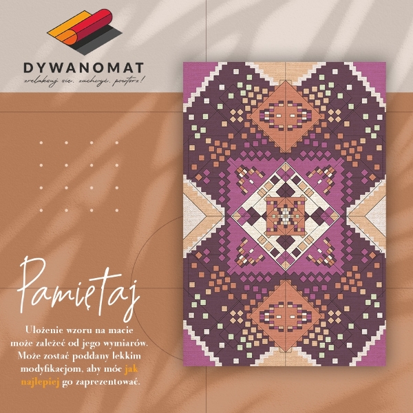 Módní vinylový koberec Geometrické diamanty