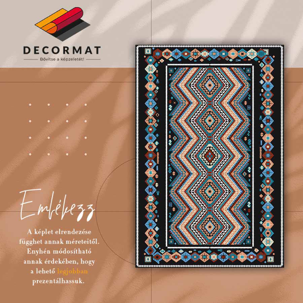 Módní vinylový koberec Geometrické diamanty