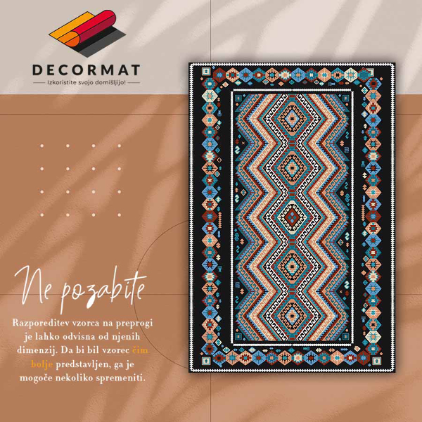 Módní vinylový koberec Geometrické diamanty