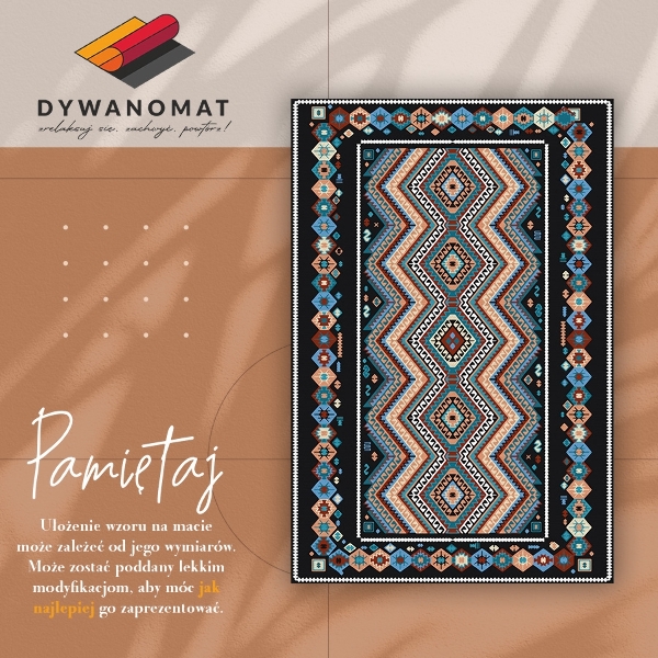 Módní vinylový koberec Geometrické diamanty