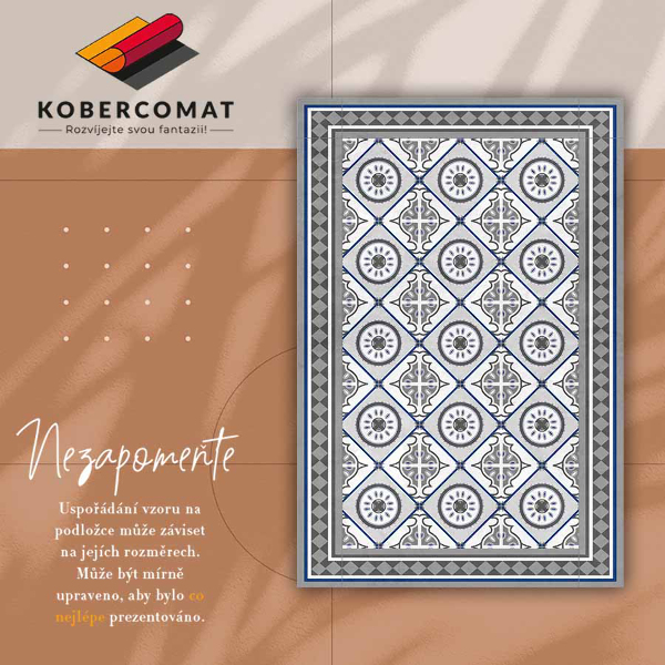 Módní vinylový koberec Geometrické diamanty