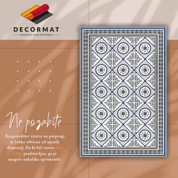 Módní vinylový koberec Geometrické diamanty