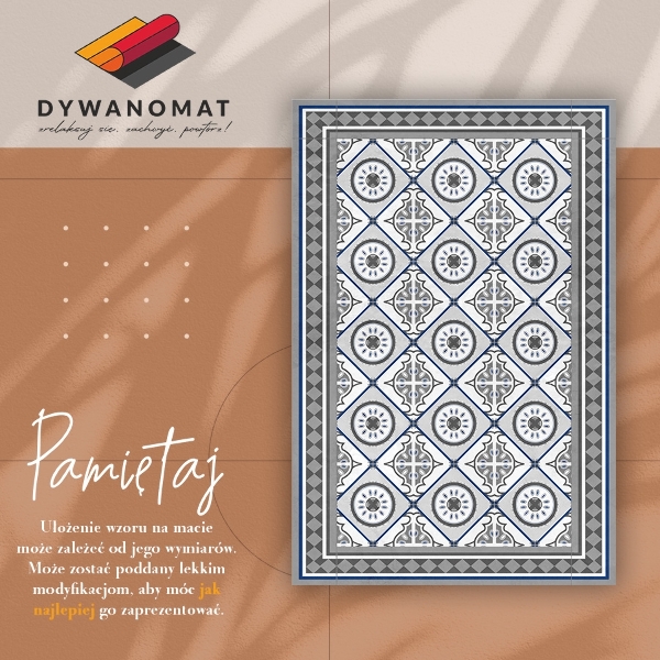 Módní vinylový koberec Geometrické diamanty