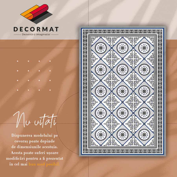 Módní vinylový koberec Geometrické diamanty