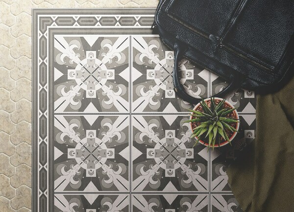 Módní vinylový koberec Geometrické diamanty