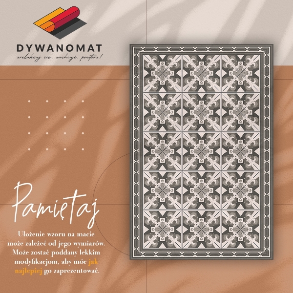 Módní vinylový koberec Geometrické diamanty