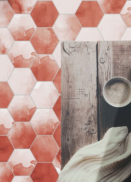 Univerzální vinylový koberec Akvarel hexagony