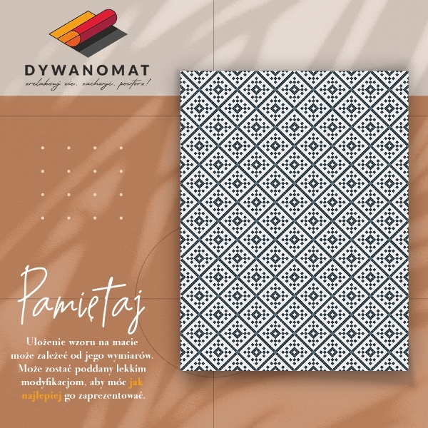 Módní vinylový koberec Geometrické diamanty