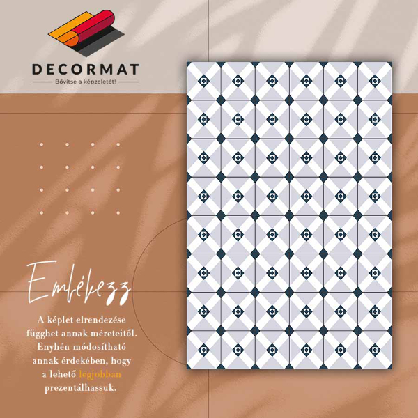 Módní vinylový koberec Geometrické diamanty
