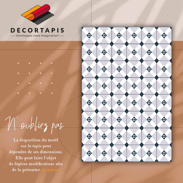 Módní vinylový koberec Geometrické diamanty
