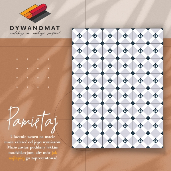Módní vinylový koberec Geometrické diamanty