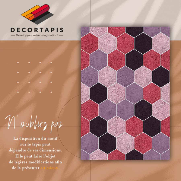 Módní vinylový koberec Texturní hexagony