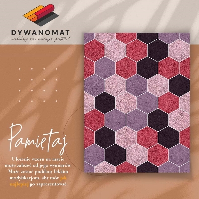 Módní vinylový koberec Texturní hexagony
