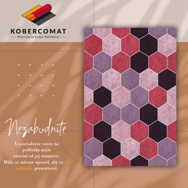 Módní vinylový koberec Texturní hexagony