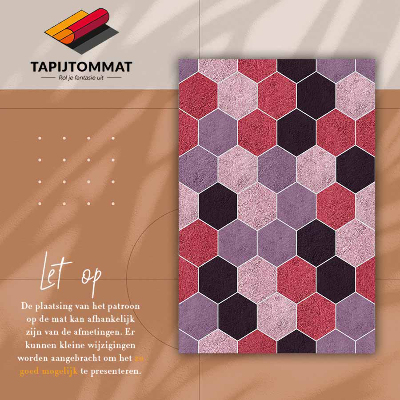 Módní vinylový koberec Texturní hexagony