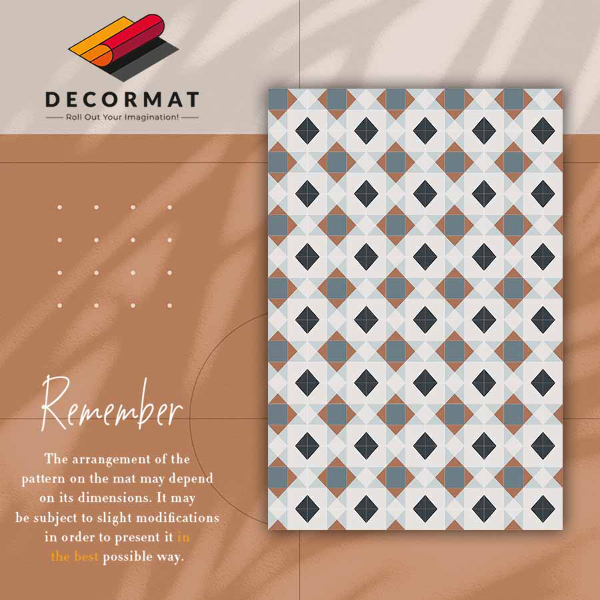 Módní vinylový koberec Geometrické diamanty