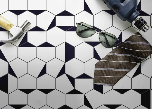 Vnitřní vinylový koberec Hexagony