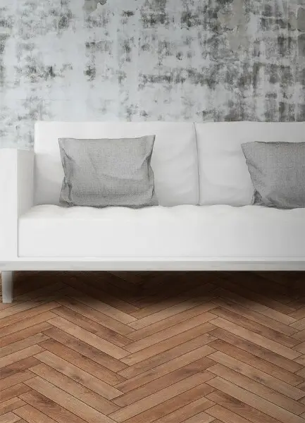 Módní vinylový koberec Rybí kost parkety