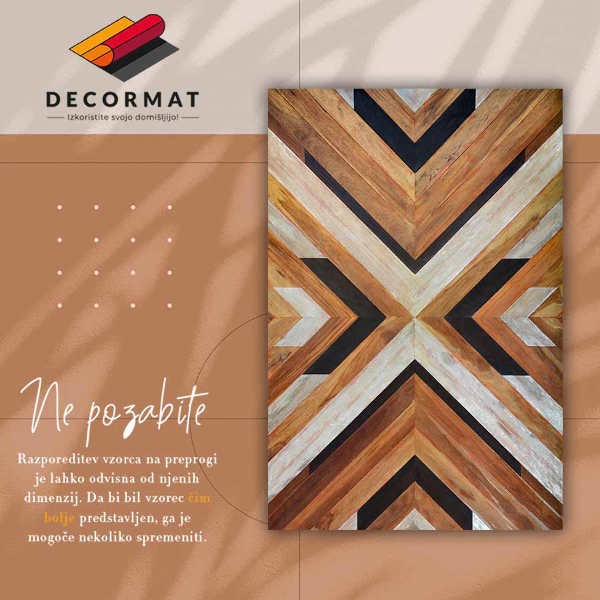 Módní vinylový koberec Rybí kost parkety