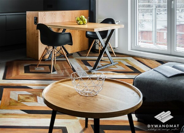 Módní vinylový koberec Rybí kost parkety