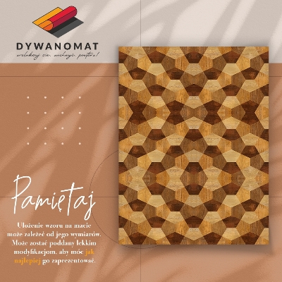 Módní vinylový koberec Parkety geometrie
