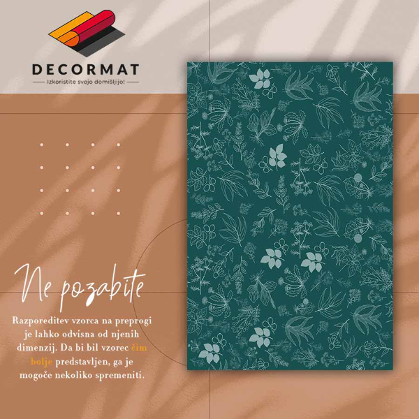 Vinylový koberec pro domácnost Botanické květiny