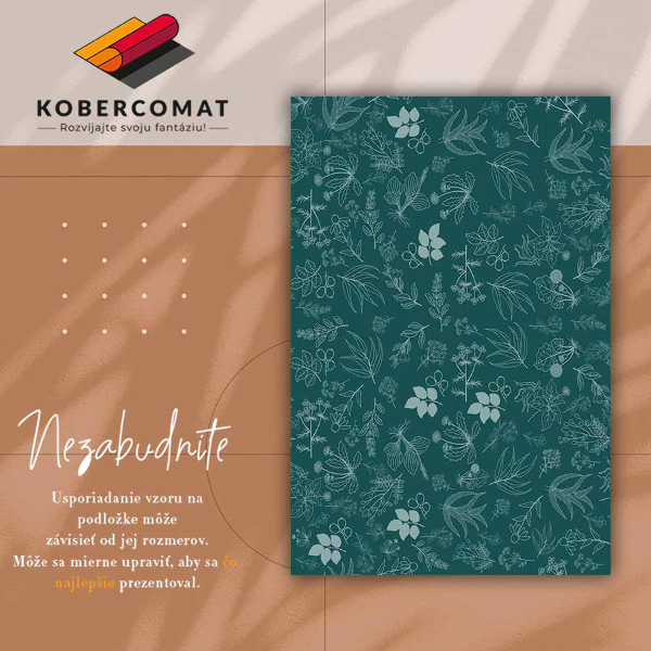 Vinylový koberec pro domácnost Botanické květiny