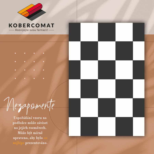 Vnitřní vinylový koberec Šachovnice