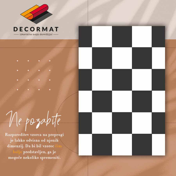 Vnitřní vinylový koberec Šachovnice