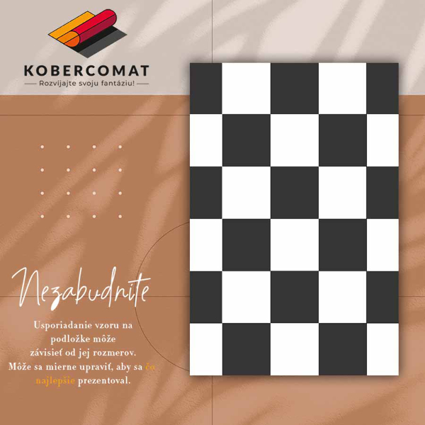 Vnitřní vinylový koberec Šachovnice