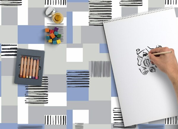 Módní vinylový koberec Geometrické obdélníky