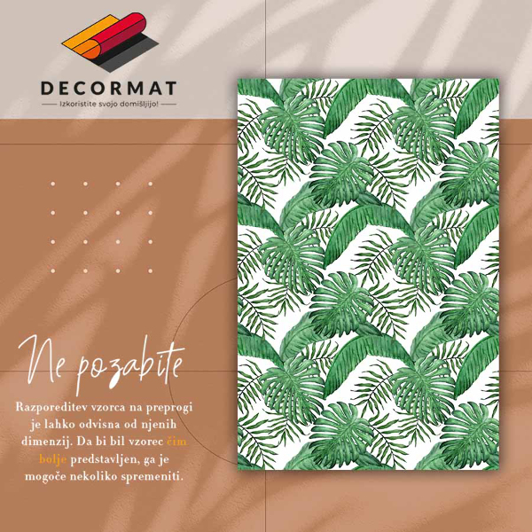 Vinylová rohož pro domácnost Palmové dopisy