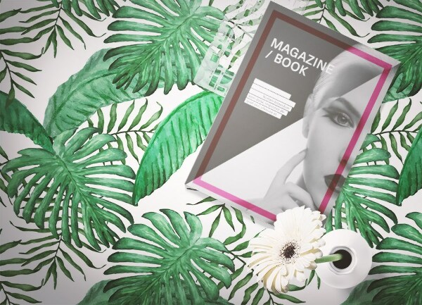 Vinylová rohož pro domácnost Palmové dopisy
