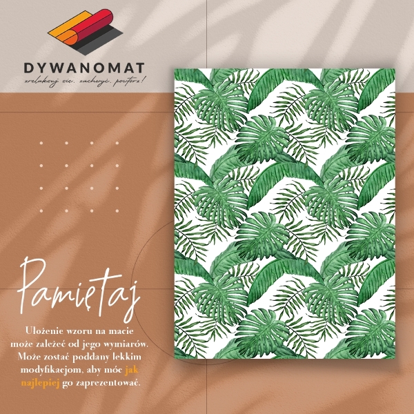 Vinylová rohož pro domácnost Palmové dopisy